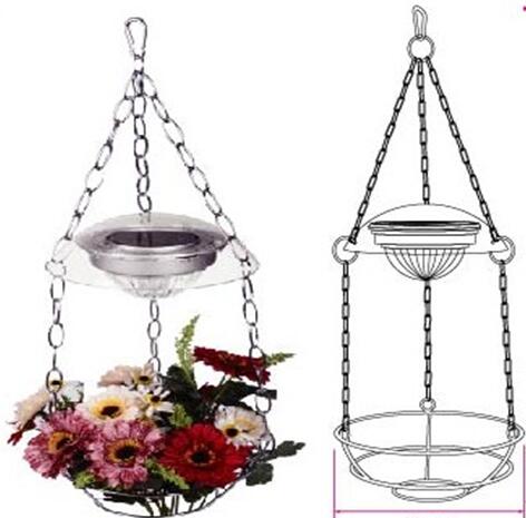 Solar Hanging basket lamp W-SLZD03